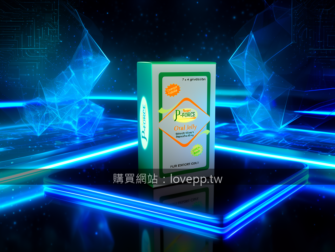 FUTURISTIC TECH with neon LED lights. Place the Super P-FORCE Oral Jelly 7 x 4 g